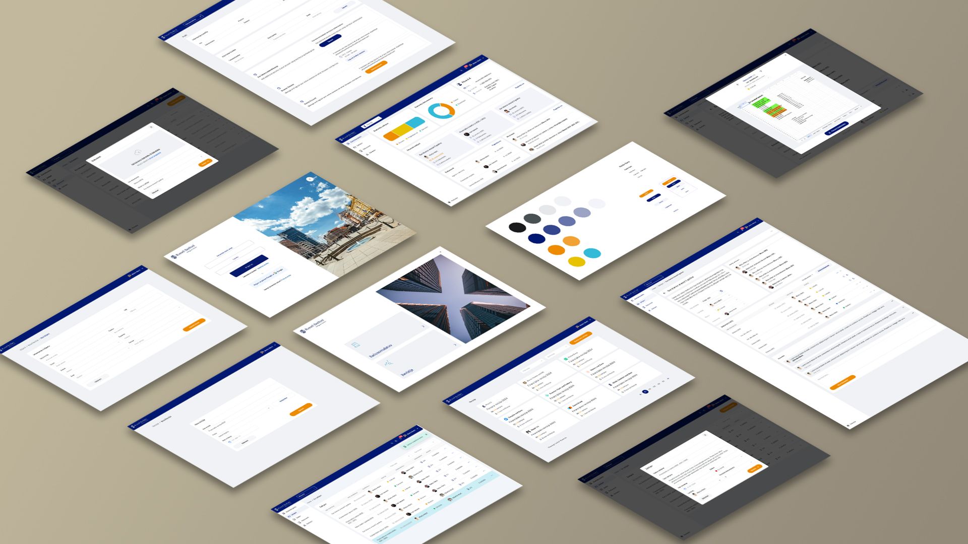 Screens of the Russell Bedford Croatia audit document tracking web app